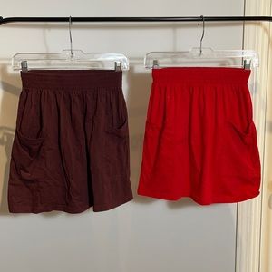 2 PACK 🚨 American Apparel Front Pocket Skirts